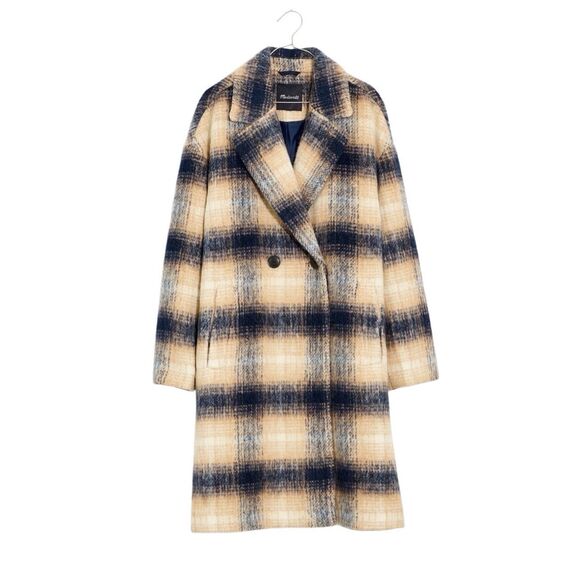 Madewell Jackets & Blazers - New MADEWELL courton plaid coat jacket pea cote trench long sz xxs style NC571